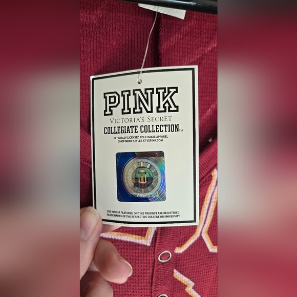 NWT Victoria's Secret PINK Collegiate Collection ASU onesie pajamas - Picture 4 of 7